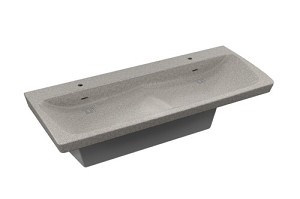  Bradley S93-731 ELX 2-station Empire Gray Bowl 