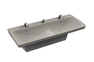 Bradley S93-737 ELX 2-station Empire Gray Bowl 