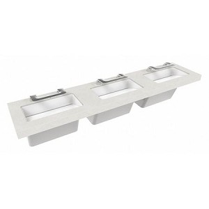Bradley S93-760 OmniDeck w/ WashBar 5010 - 3 Station 