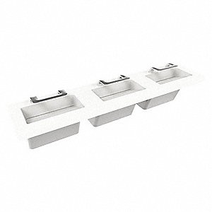 Bradley S93-761 OmniDeck w/ WashBar 5010 - 3 Station 
