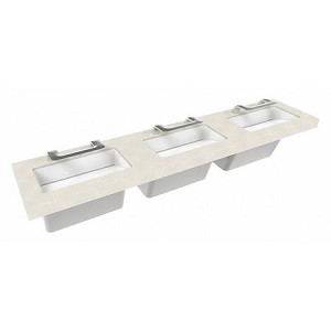 Bradley S93-762 OmniDeck w/ WashBar 5010 - 3 Station 