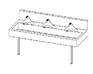 Bradley S96-083 Multi-Station Wall Sink 