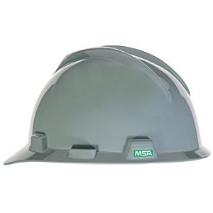 MSA Safety 475364 Hard Hat, Front Brim, Fastrac, Gray 