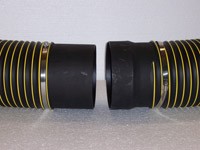 Nikro 860983 8" Air Duct Cleaning Plastic Suction Hose Connector 