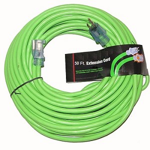 Greentech Power Extension Cord Custom Printed 50 Foot 12 Gauge Green 
