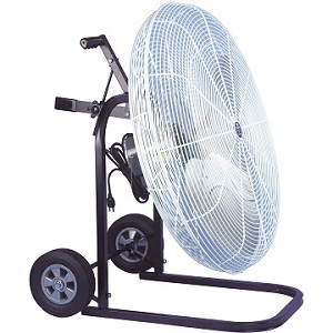 Schaefer OSHA Compliant 30FC Air Circulation Cart Fan 30 Inch - Cart Mounted 