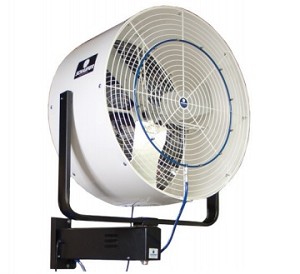 Schaefer VersaFog VF36W-SAT-B Wall Mount Oscillating HP Satellite Misting Fan - Black (White Shown) 